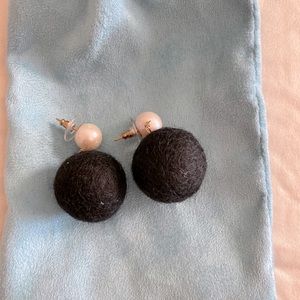 Meg Carter Design felt and pearl earrings